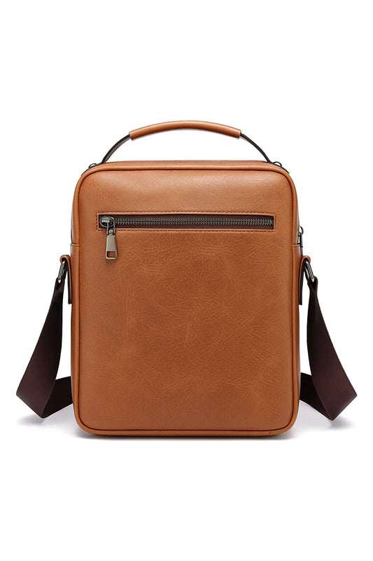 Men's Vintage PU Leather Crossbody Messenger Bag