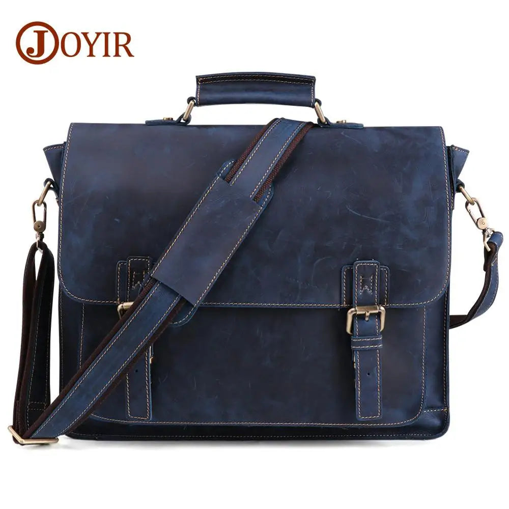 Vintage Leather Messenger Bag Laptop Shoulder Bag