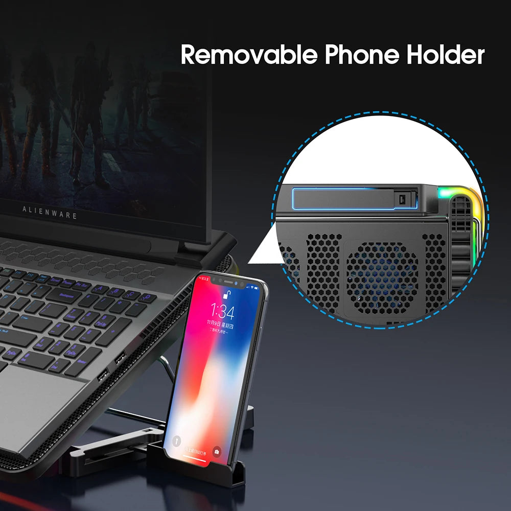 Laptop Cooling Pad with 6 Quiet Fans