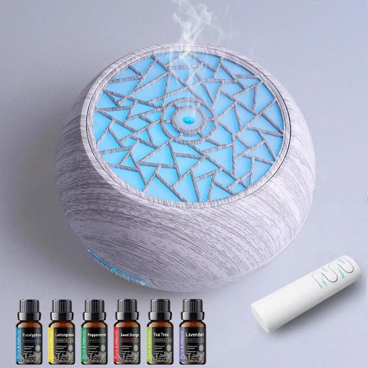 Wood Grain Essential Oil Diffuser Humidifier Aromatherapy