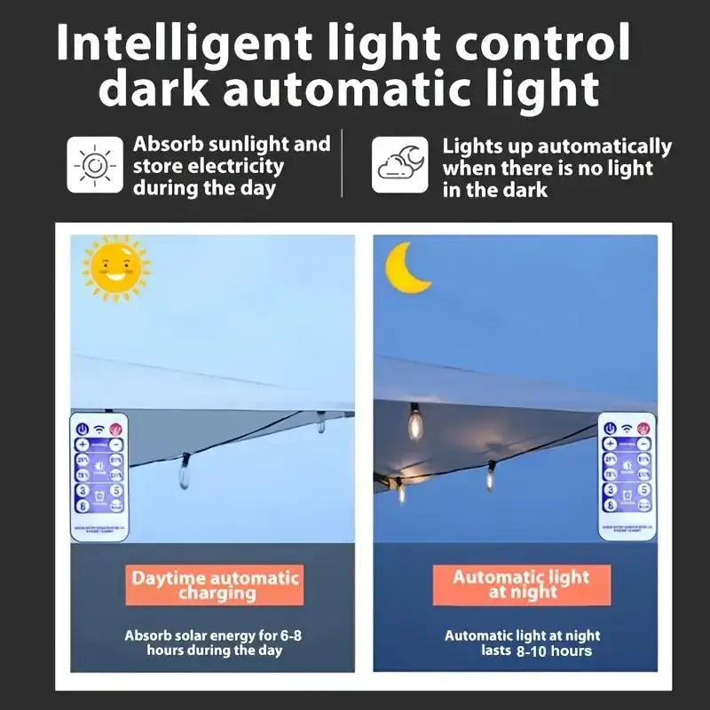 Solar Rechargeable Outdoor LED String Lights
