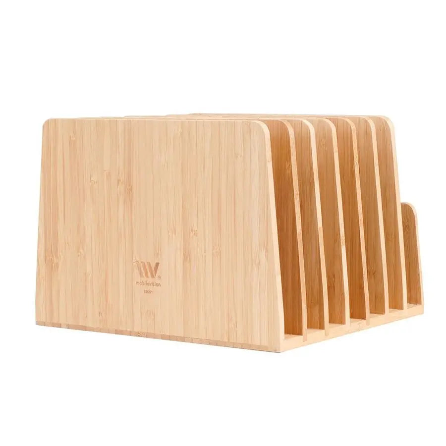 Bamboo Desktop File Folder Organizer 7 Slots
