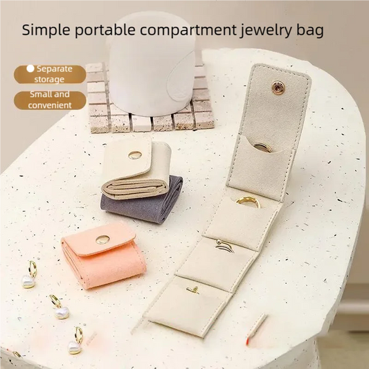 Mini Leather Jewelry Portable Travel Storage Bag