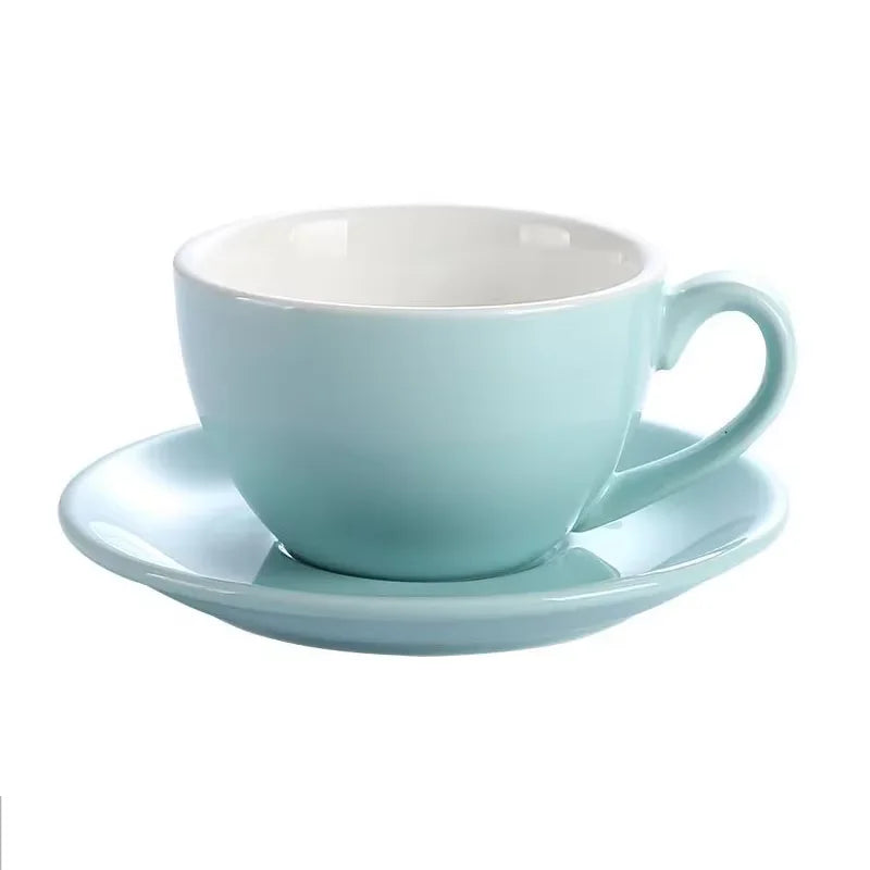 Fashion Ceramic Coffee Cup with Saucer Set