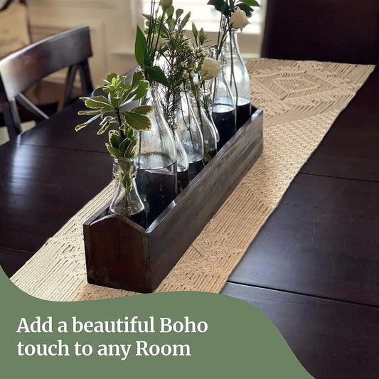 Long Cotton Boho Table Runners for Dining