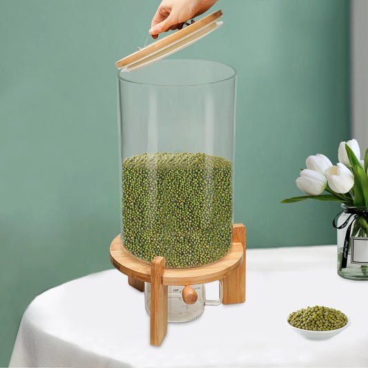 Stainless Steel Glass Dispenser with Measuring Cup