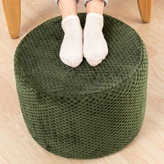Boho Foot Rest Stuffed Round Cushion Ottoman