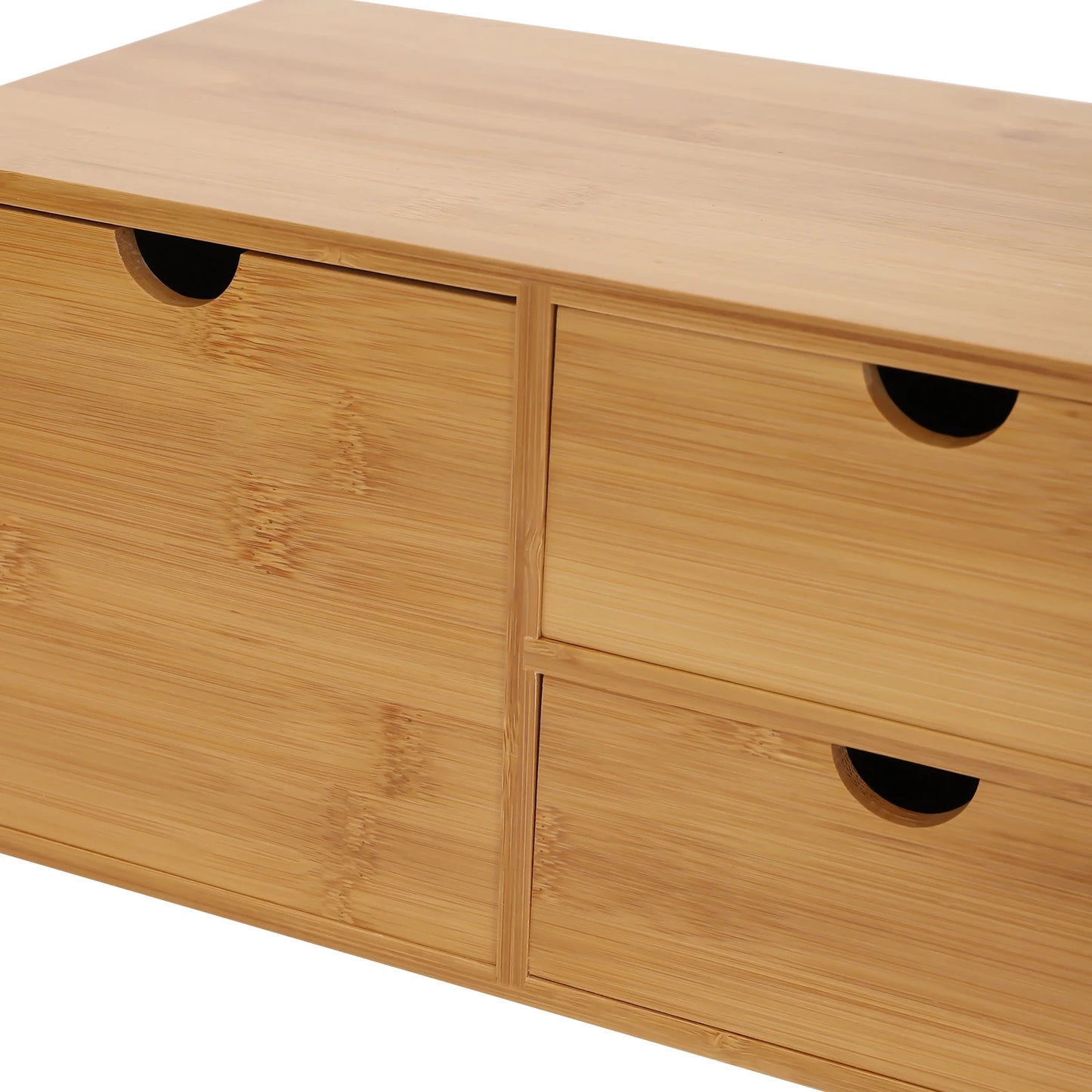 Wooden Desk Organizer Storage Box