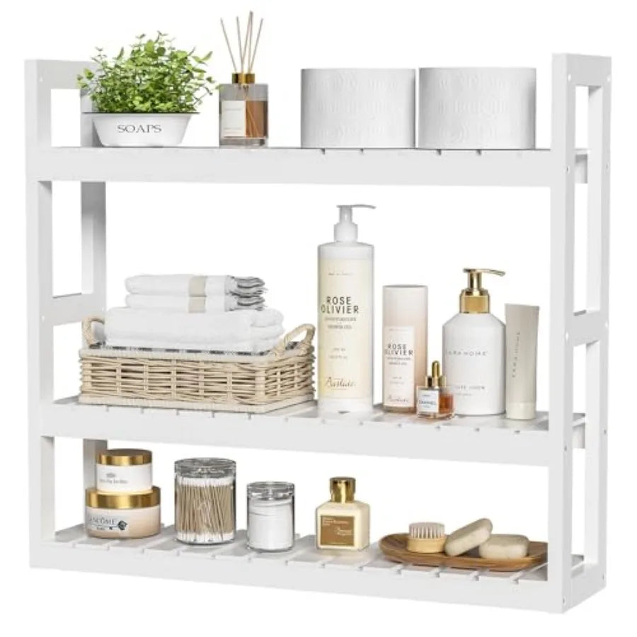 Bathroom Shelf 3-Tier Wall Mount Storage Rack