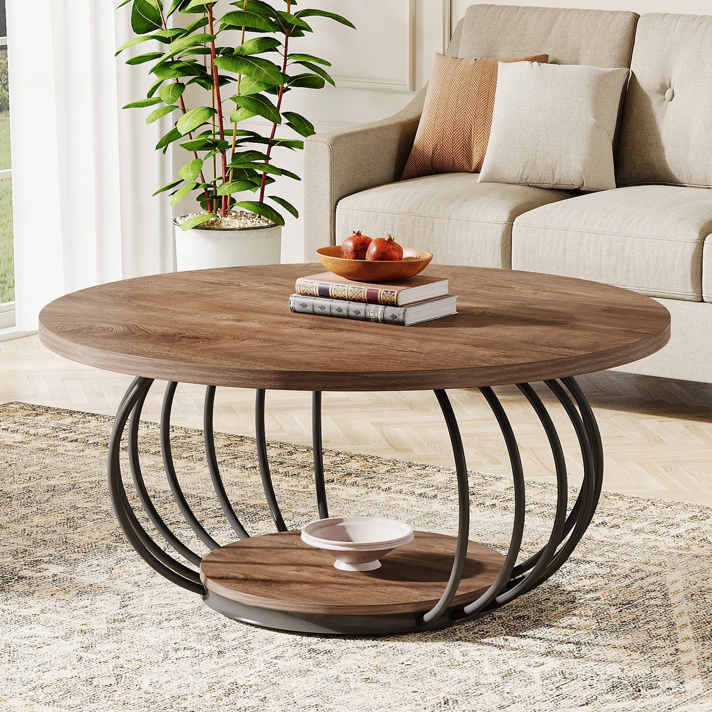 Round Coffee Table for Living Room