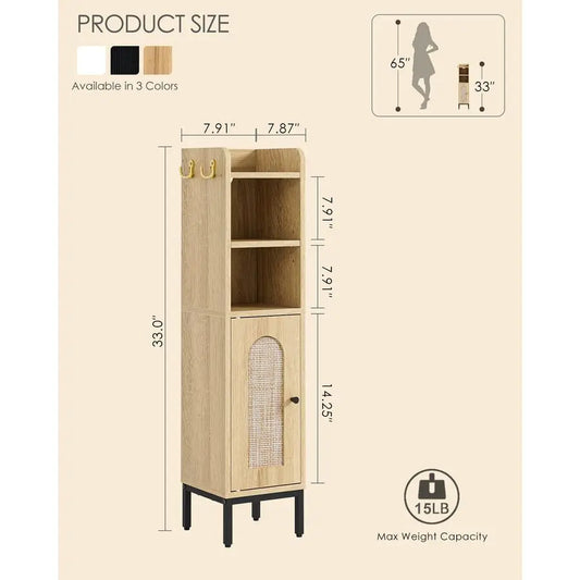 Bathroom Storage Cabinet Small Corner Floor Organizer