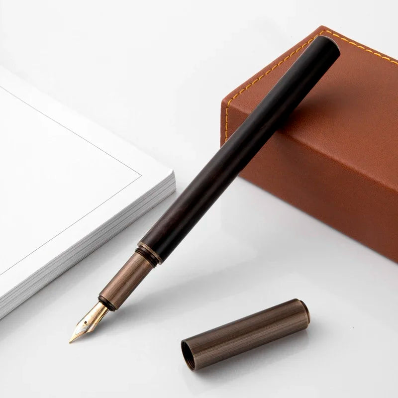Luxury Retro Wood Bronze Fountain Pen