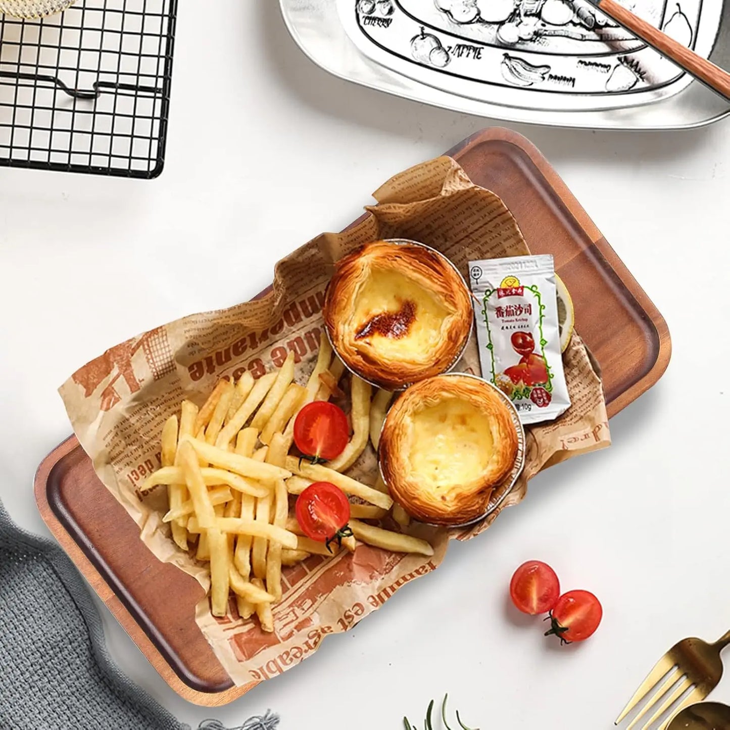 Small Wooden Platters Rectangle Charcuterie Boards
