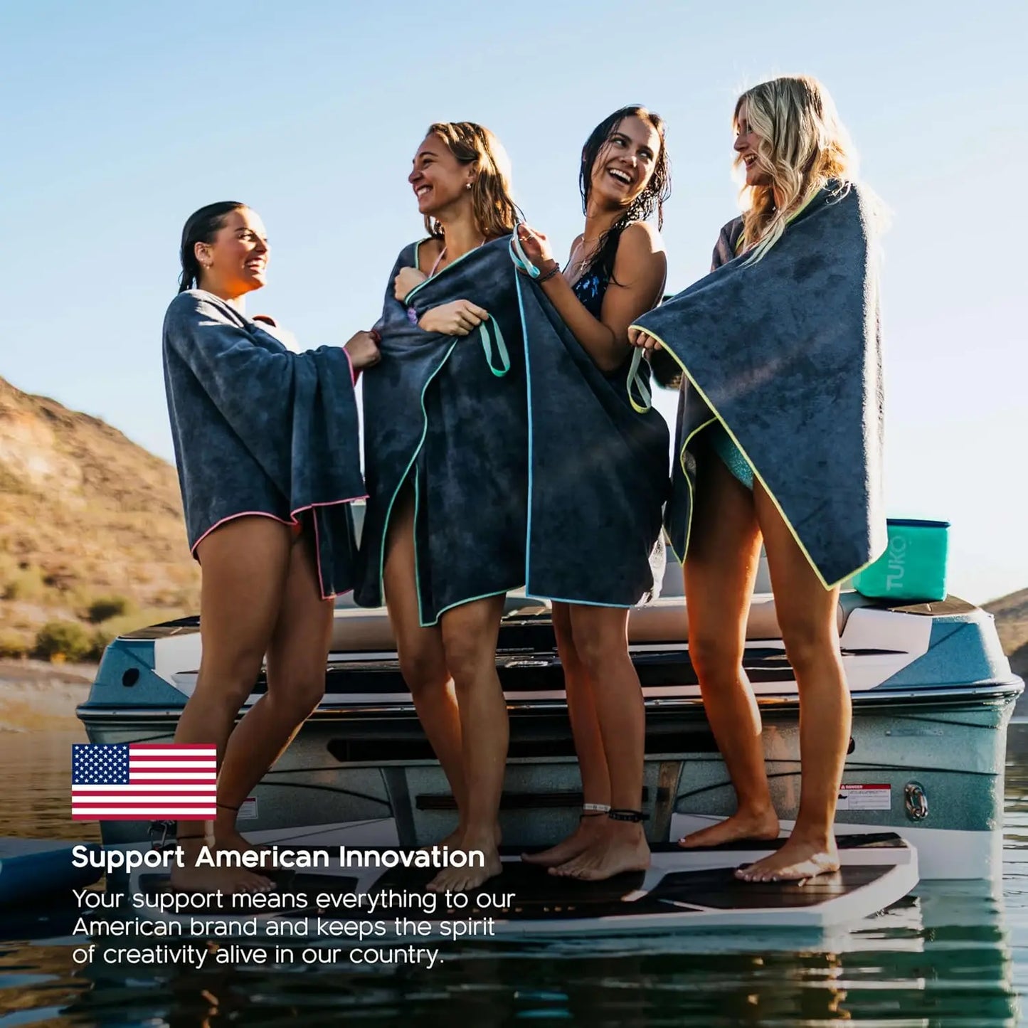 Microfiber Beach Towel Set with Carrying Case