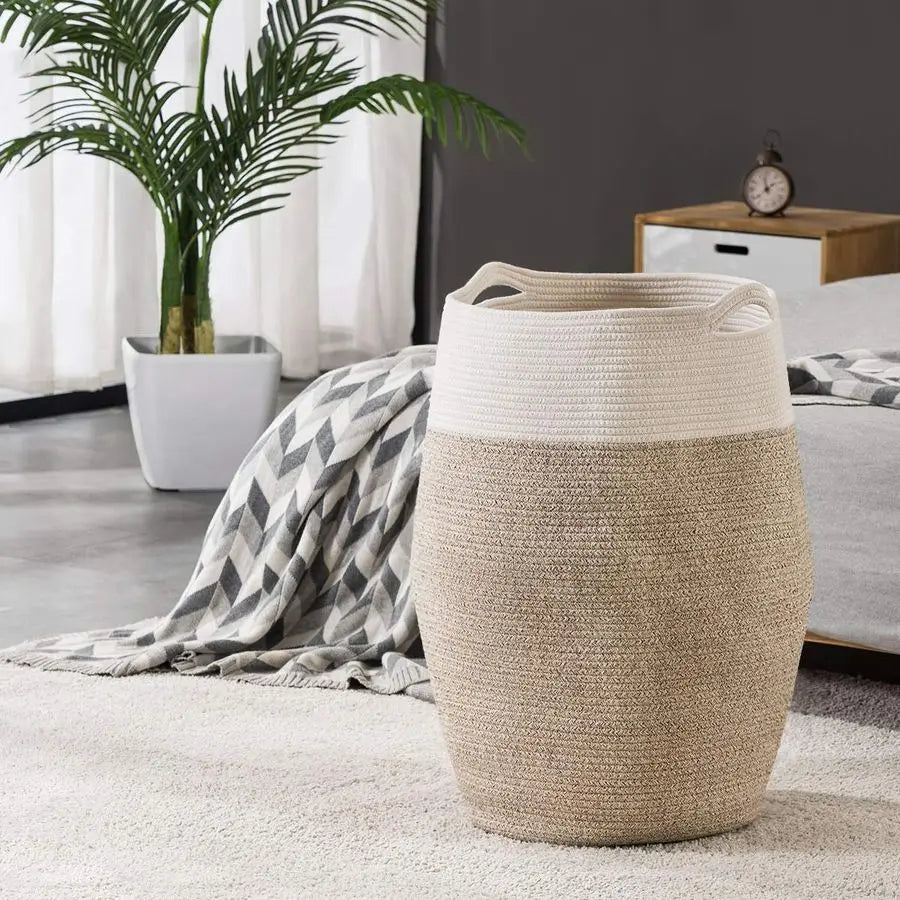 Rope Laundry Hamper Collapsible Basket