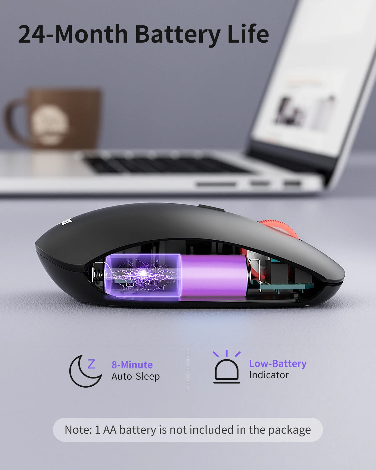 Portable Wireless Slim Mouse Ergonomic Optical Computer