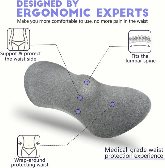 Ergonomic Lumbar Pillow for Back Pain Relief