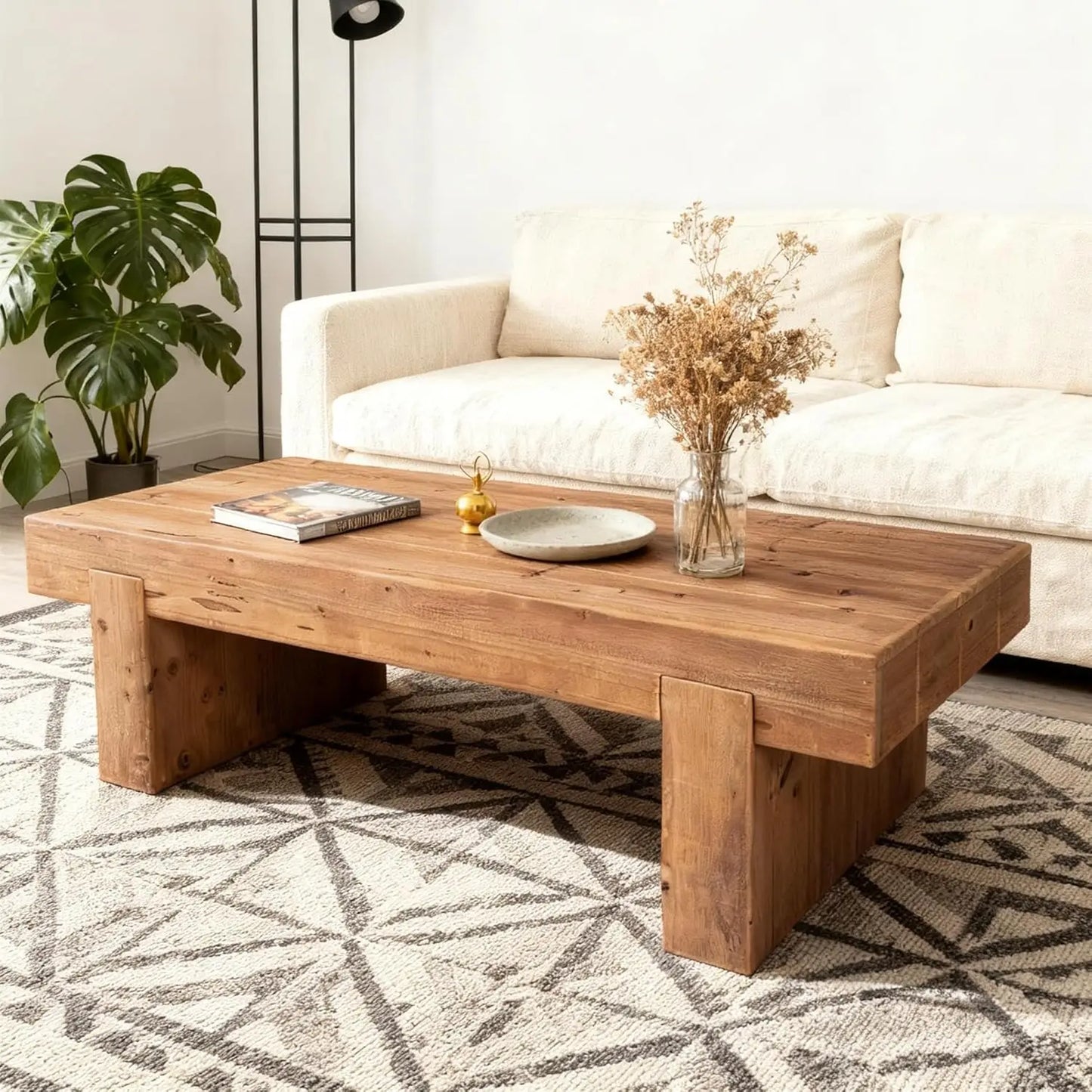 Solid Wood Square Coffee Table