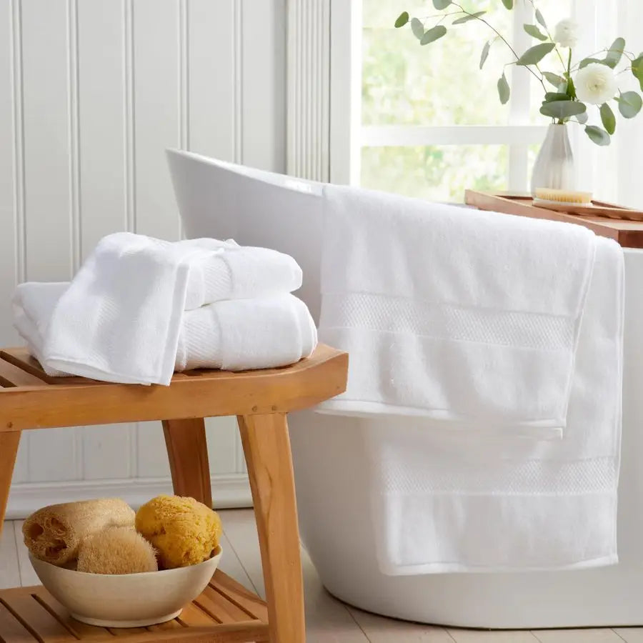 White Bath Towels Set of 4