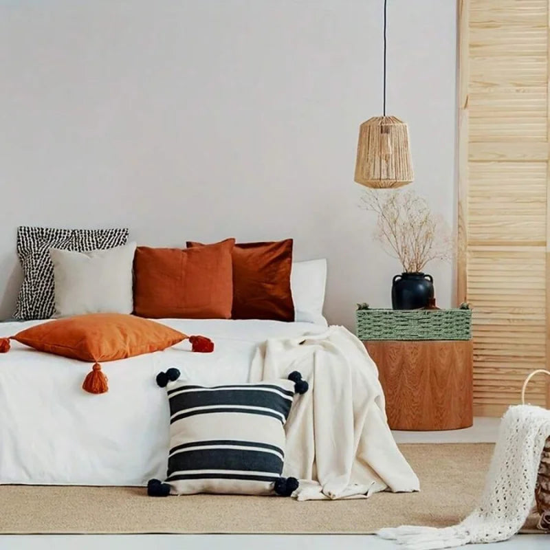 Handmade Decorative Round Paper Rope Storage Basket