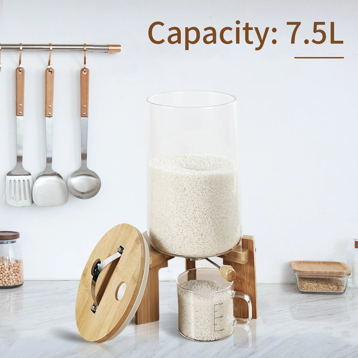 Creative Glass Food Storge For Kitchen Organization