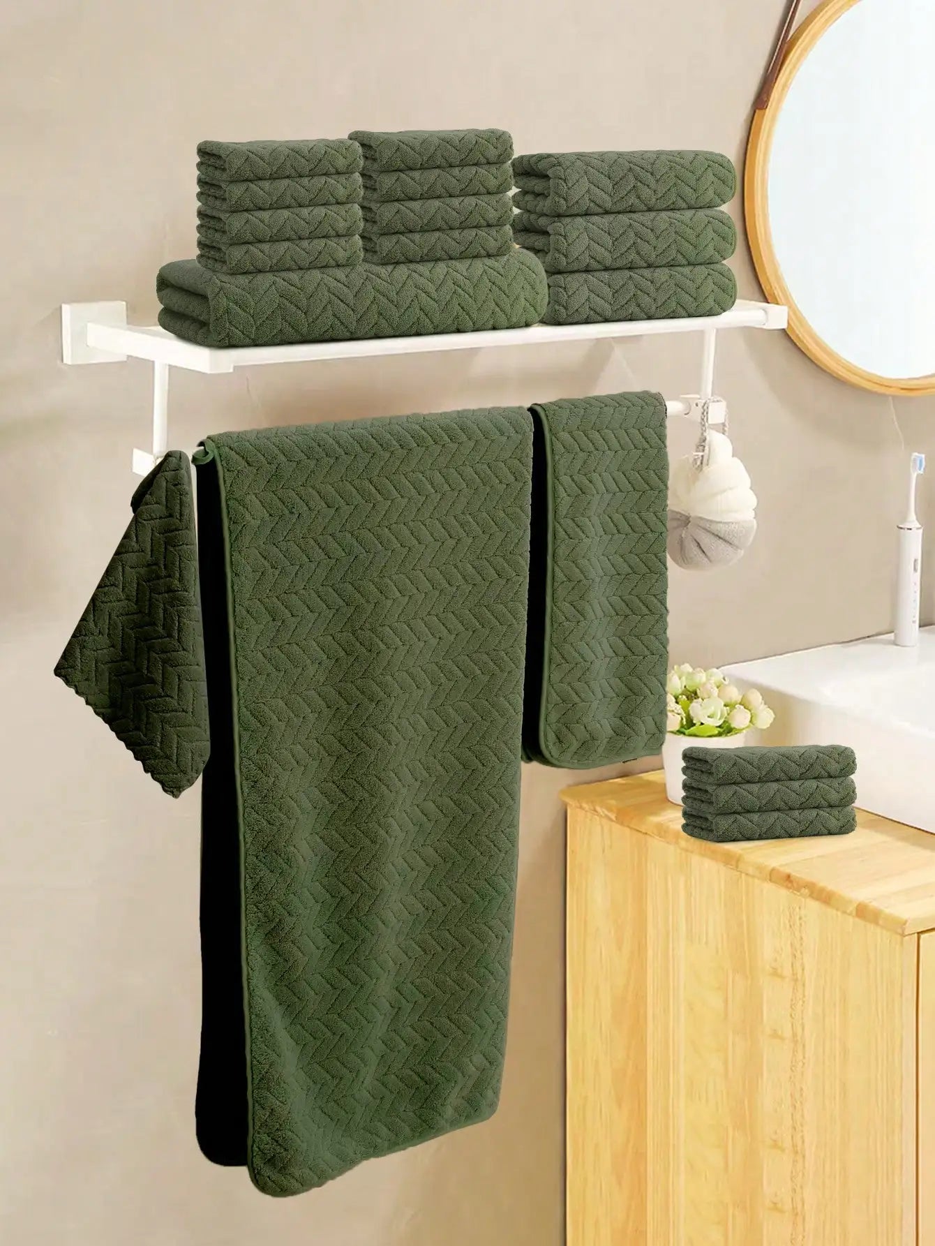 Soft Microfiber Quick-Drying Bathroom Towel Set