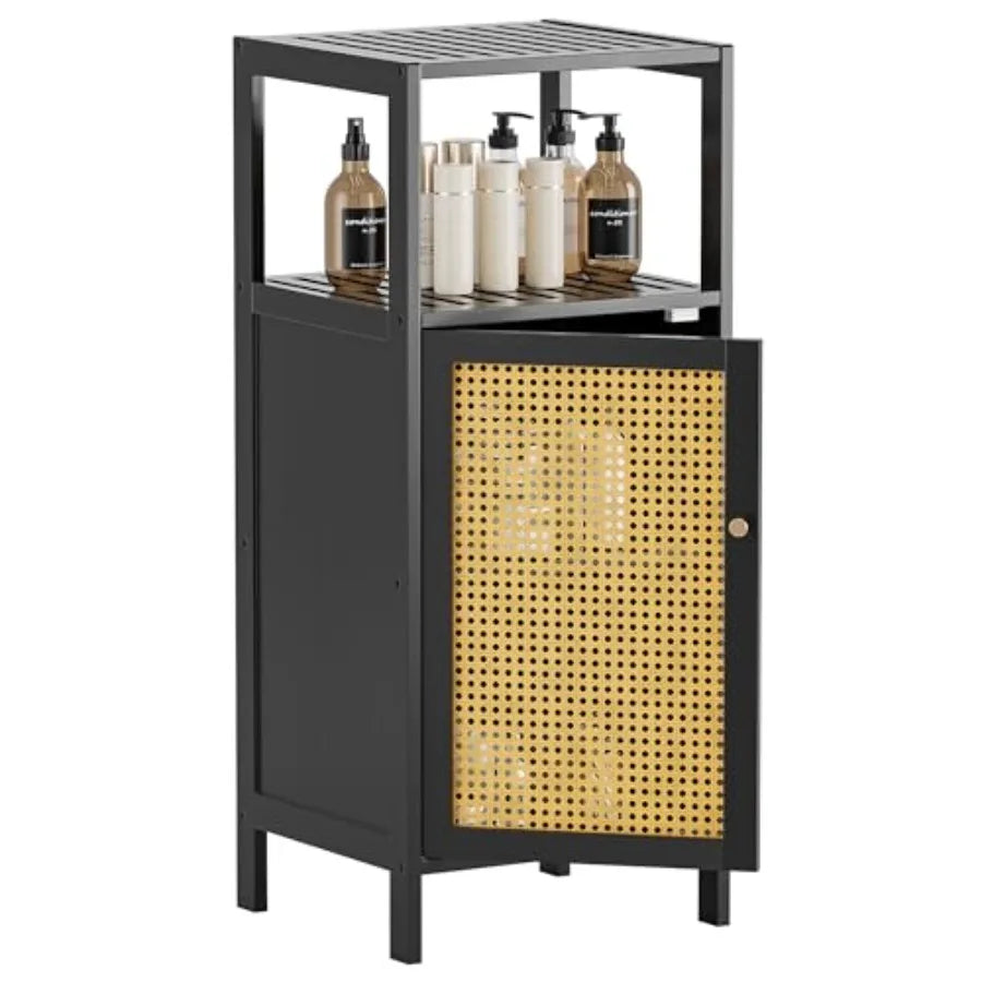 Bathroom Storage Cabinet Rattan