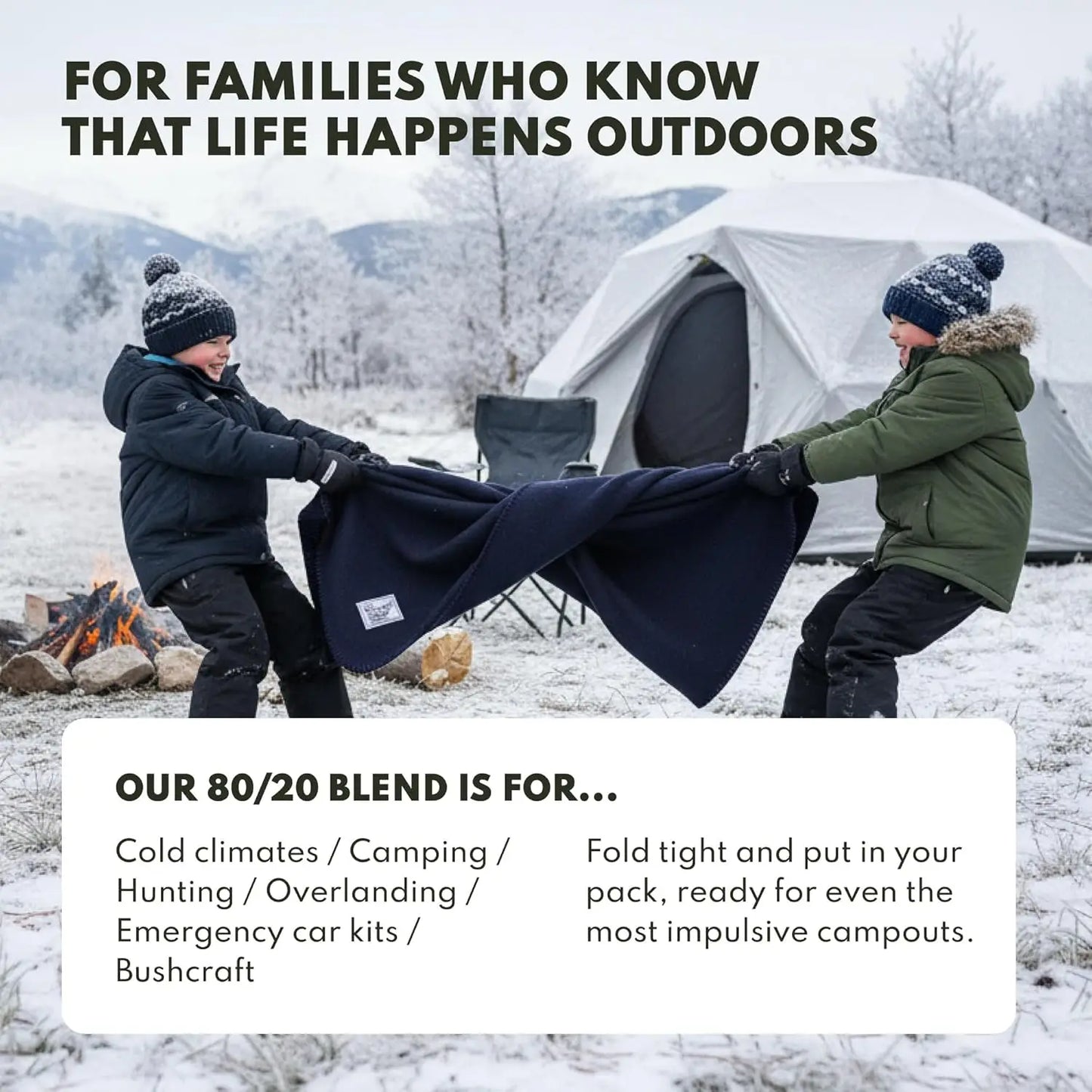 Wool Blanket for Cold Weather Camping