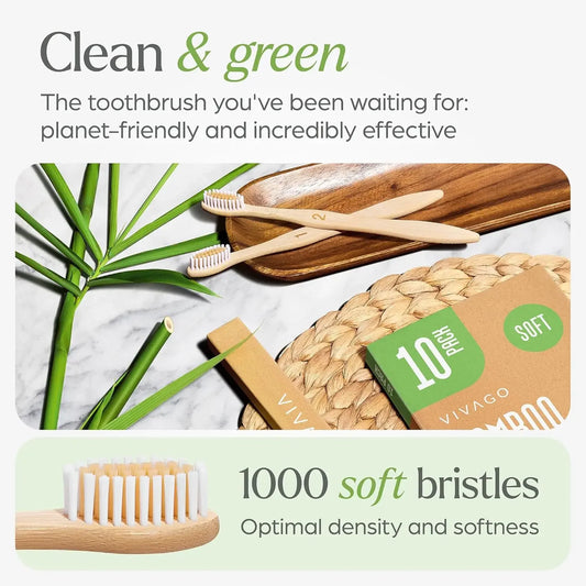 Biodegradable Bamboo Natural Wooden Toothbrush