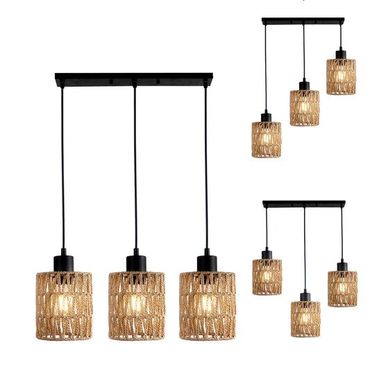 Boho Hanging Light Fixture for Kitchen Island