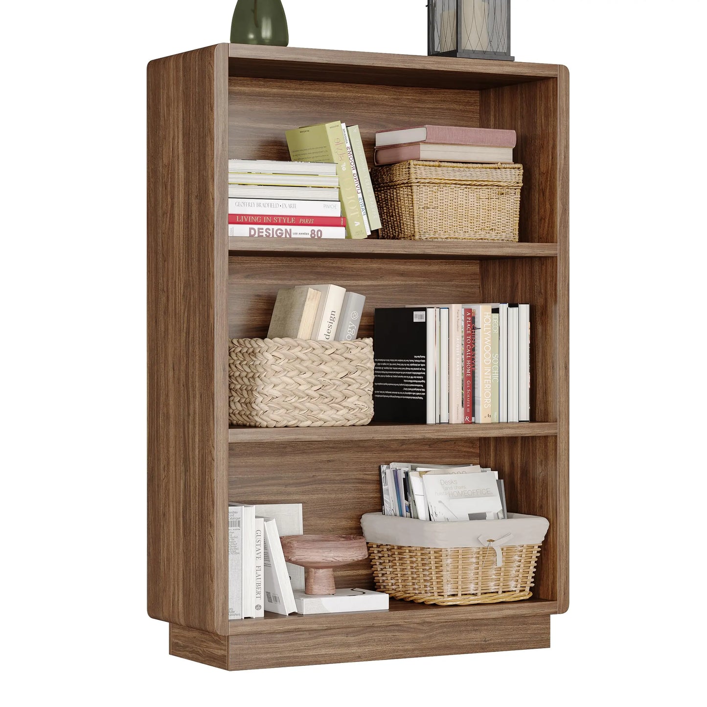 4 Cube Wooden Bookcase Storage Organizer
