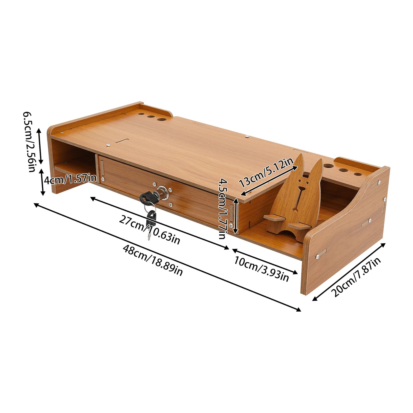 Wooden Desk Monitor Riser Computer Stand