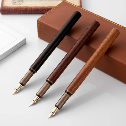 Luxury Retro Wood Bronze Fountain Pen