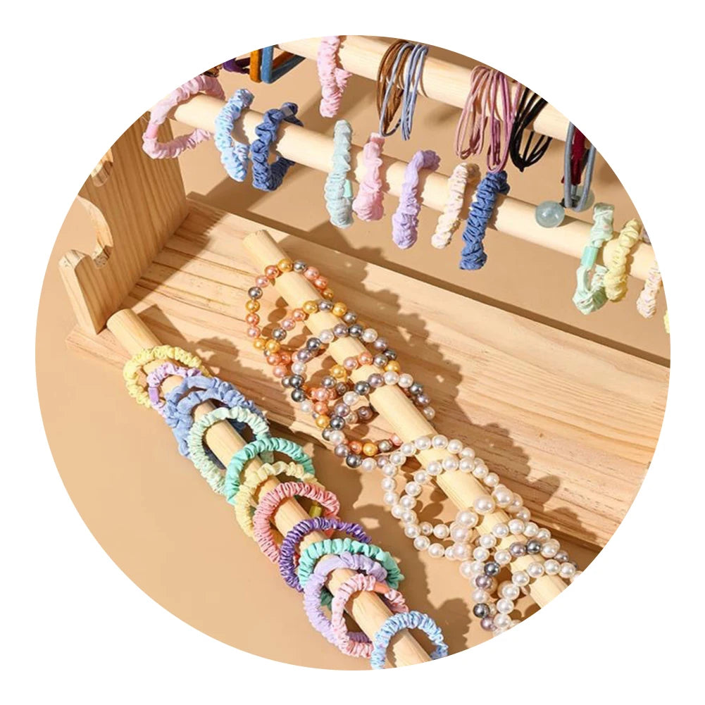 Wood Bracelet Display Stand Multi-Layer Organizer