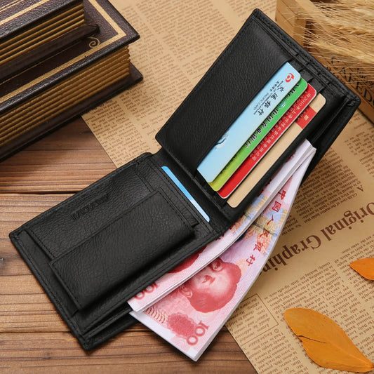 Men's RIFD Genuine Leather Wallet Card Holder