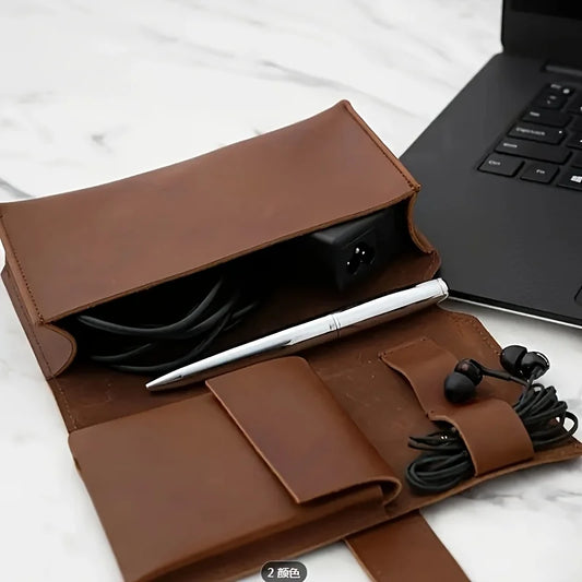 Multi-Compartment Travel Organizer for Cables Chargers