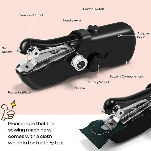 Portable Mini Sewing Machine Supplies with Basket