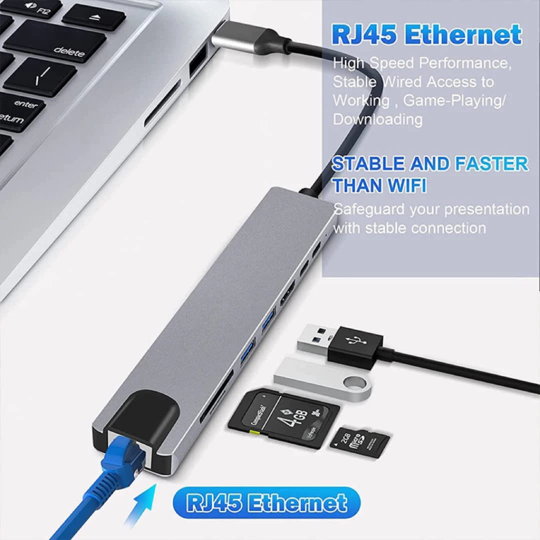 USB Hub Type C Adapter for Laptop Computer