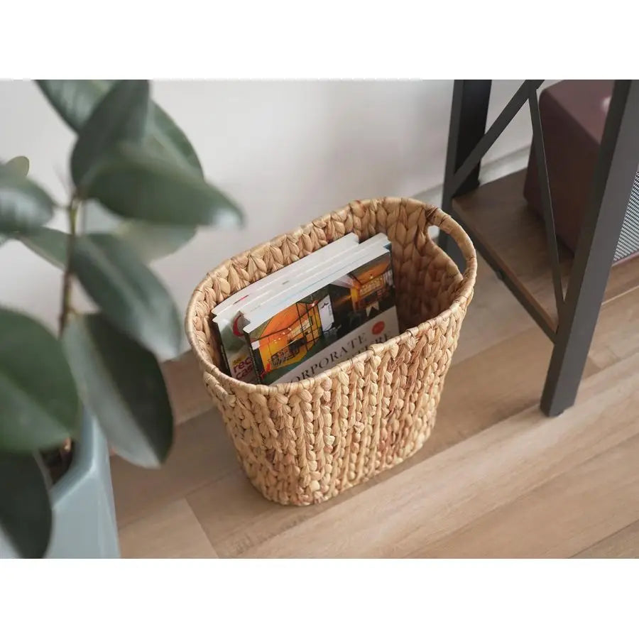 Wicker Waste Basket, Handwoven for Bedroom Bathroom