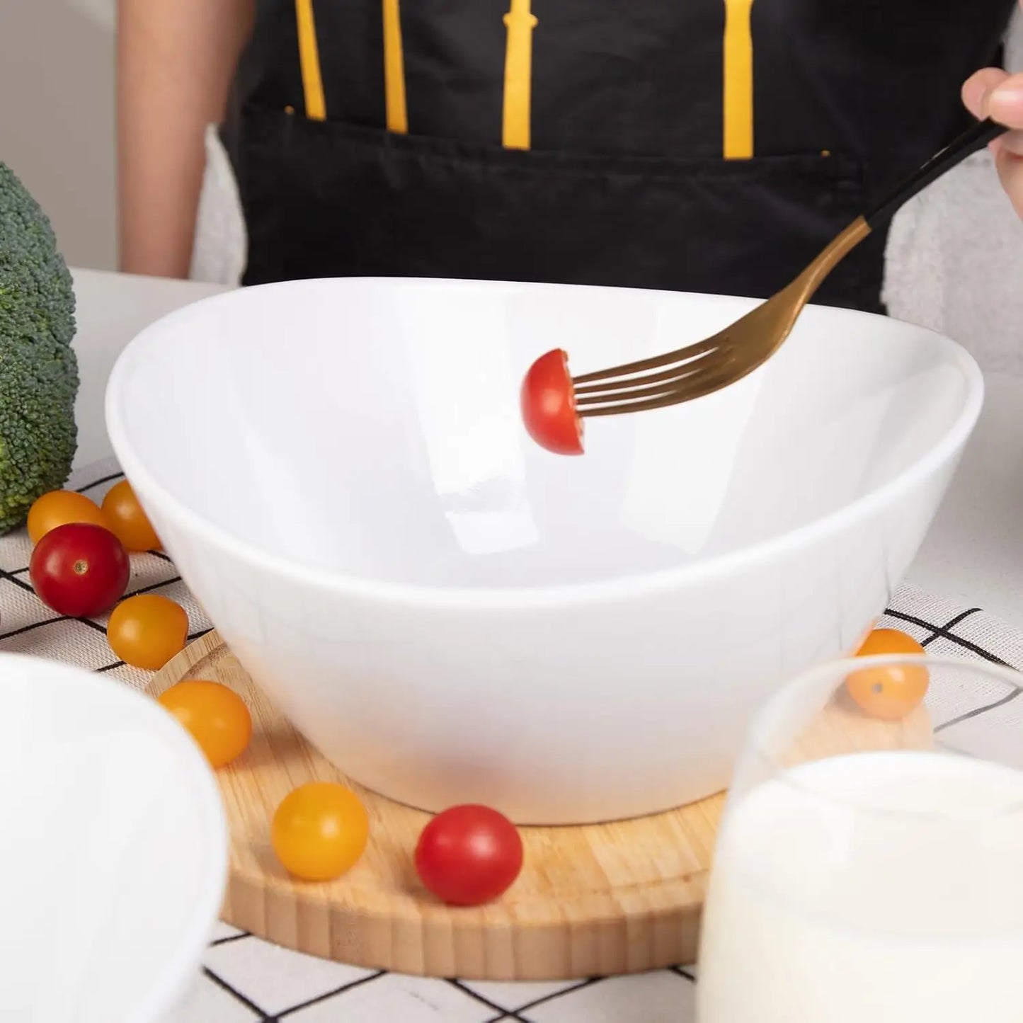 8" Ceramic Deep Soup Bowls & Salad Bowls