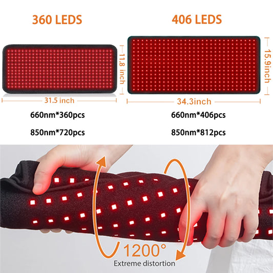 406pcs Led Red Light Therapy Heating Pad