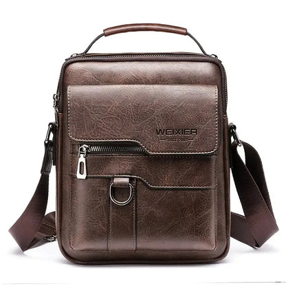 Men's Vintage PU Leather Crossbody Messenger Bag