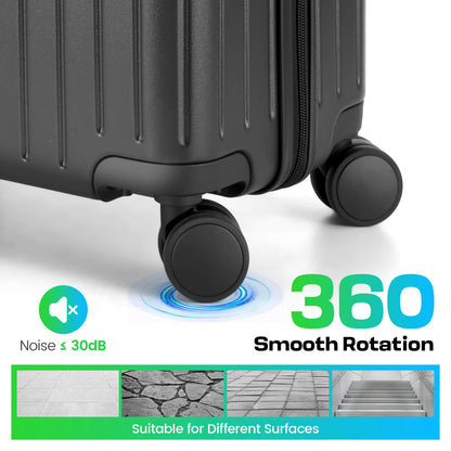 Expandable 5-Piece Luggage with Duffel Bag