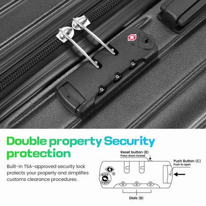 Expandable 5-Piece Luggage with Duffel Bag