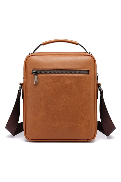 Men's Vintage PU Leather Crossbody Messenger Bag