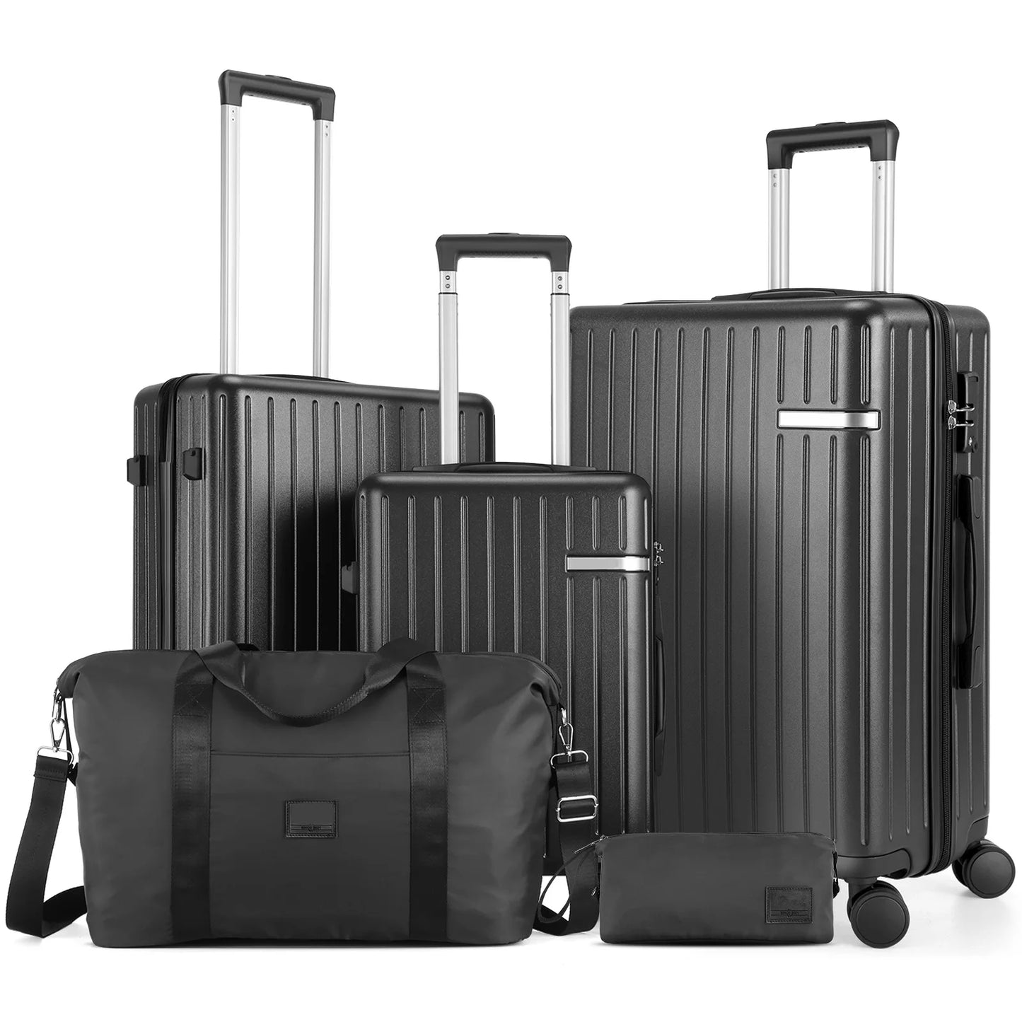 Expandable 5-Piece Luggage with Duffel Bag