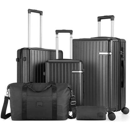 Expandable 5-Piece Luggage with Duffel Bag