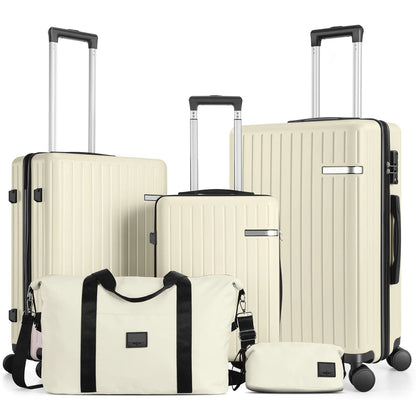 Expandable 5-Piece Luggage with Duffel Bag