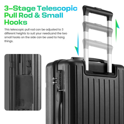 Expandable 5-Piece Luggage with Duffel Bag