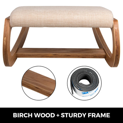 Ergonomic Rocking Wooden Kneeling Chair Thick Cushion